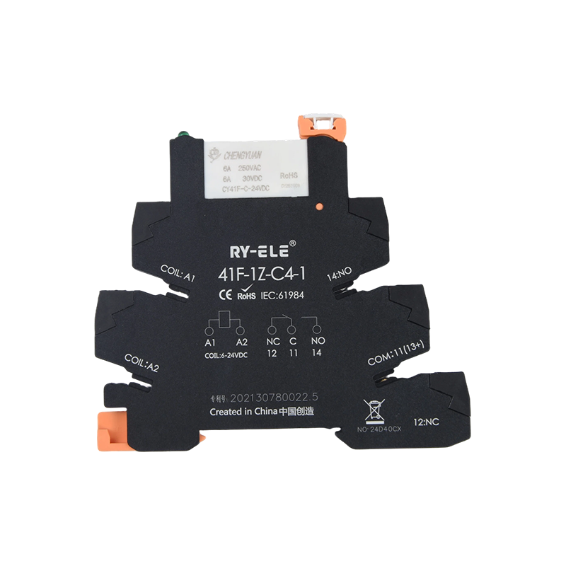 Módulo de relé M41F, módulo de relé de trilho 41F, circuito de proteção de módulo de relé fino 41F 6A.